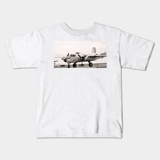 In the Mood B-25 Bomber Sepia Kids T-Shirt